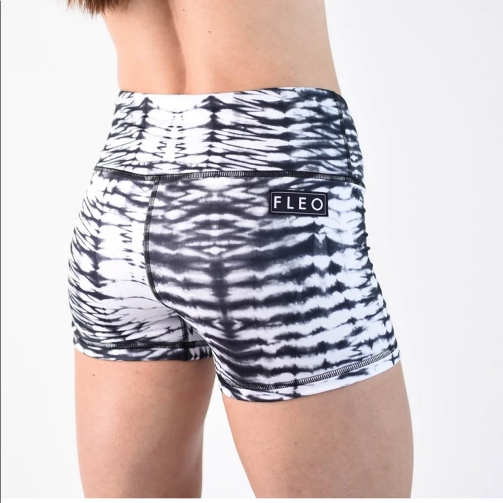Fleo Black and White Athletic Shorts
